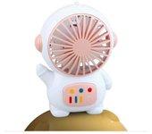 Ventilador eléctrico pequeño de astronauta de viento alto para niños, carga USB, Mini ventilador portátil de mano silencioso