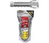 FISCHER Bolsa 120 Unidades Taco Nylon SX Plus 8 x 40 568726