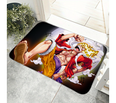 1pc One Piece Luffy Gear5 Floor Mat Floor Mat Anti-Slip Kitchen Bedroom Handmade Tufted Rug Carpet