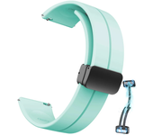Magnetic Folding Buckle Strap for HUAWEI Watch GT 5/4 Pro 46mm Band GT2 SE 3 42mm Samsung Galaxy Watch 7/6/5/4 Rubber Bracelets
