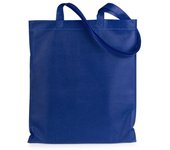 Deliex delicias de Extremadura. Bolsas para la compra de tela, bolsas para regalos con asas azules, Bolsas Reutilizables, Bolsas de Regalo para Decoración de Cumpleaños y fiestas. Bolsas material non-woven (AZUL, 25)
