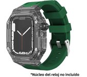 44mm 40mm Glacier Modification Kit Rubber Band For Apple Watch 9 8 7 45MM 41MM Transparent Mod Case For iWatch Series 6 SE 5