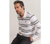 BENDORFF - Polo a rayas de manga larga con cuello jaquard