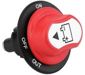 AUTOZOCO Interruptor aislador de batería de coche, Interruptor de desconexión de batería, Interruptor aislador batería, desconectador batería, 12-48V 100A Continuo 150A Intermitente, 3 posiciones