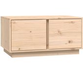 vidaXL Mesa de centro de madera maciza de pino 80x50x40 cm Natural, Blanco, Gris Mesita de Salón o Comedor o Auxiliar Mesa de Café Meuble Salón