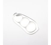 Alfombras de ratón de silicona con forma de guisante, transparente, reposamuñecas, almohada de mano genial, para juegos de oficina y hogar, reposamuñecaspequeño
