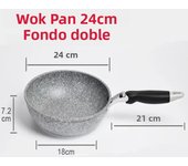 Frying 28/26/24/20cm Wok Non-stick Pan Skillet Cauldron Induction Cooker Pans Pancake Egg Gas Stove Home Tool for Kitchen Set