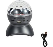 Wireless Bluetooth Speaker Stage 7 Color RGB  Light,360 Degree Rotation Crystal Ball Night Lights for DJ Club Disco Party KTV