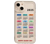 New Year Calendar TPU CasePhone for iPhone 16Plus 15 14 Pro Max 13 12Mini 11Pro XS XR 7 8Plus Shockproof Screen Protector Shell