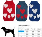 COTTECOTA-Jerséis para perros, Suéter para perros de Navidad, Ropa para perros y gatos, Ropa para Mascotas Perro Gato Navidad Jersey para perro pequeño, Jersey Corazones Perro Pequeño Abrigo Navideño Mascotas Disfraces de Navidad para Mascotas