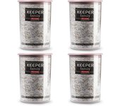 Plastic Forte - Juego de 4 Botes de Cocina Keeper Family 1L Ideal Despensa. Rosa