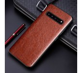 Luxury PU leather Case for Samsung galaxy S10 S9 S8 Plus S10 Lite S10E Business solid color design phone cover Soft TPU&Hard PC