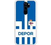 Funda original compatible con Xiaomi Redmi Note 8 Pro - RC Deportivo camiseta rayas blanquiazul