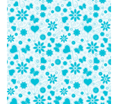 Papel Pintado Floral Azul