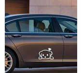 2pcs/set Cute Dog Car Motorcycle Off-road Truck Window Wall Act The Role of Stickers Rearview Mirror Sticker Car Accessories