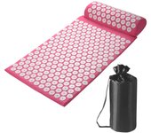 Acupressure Pillow With Storage Bag For Neck Back Foot Massage Pads Acupressure Mat Pillow Set Improves Bloods Circulation Mat