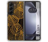 Funda Silicona Transparente para Samsung Galaxy Z Fold 5 5G diseño Hojas Dibujos