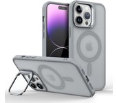 Magnetic Metal Lens Stand Holder Case For iPhone 12 11 Pro Max 12 Mini 12Pro 11Pro Magsafe Matte Skin Wireless Charging Cover