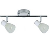 Fabrilamp - Regleta Cholo 2xe14 Blanco/cromo 16x36,5x10 Cm