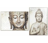 Cuadro DKD Home Decor 83 x 4,5 x 122,5 cm Buda Oriental (2 Unidades)