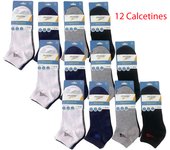 Set 3-12 Calcetines de deporte Sneaker Cortos para hombre multicolor (Color al azar, no se puede elegir)
