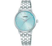 Lorus Reloj Mujer Mujer Reloj Caja 30mm Esfera Azul Acero 5 Atm