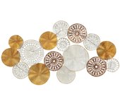 Panel Decorativo Metal Abstracto 3D Multicolor 125x5,5x68,5 cm