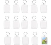 Portafotos con Foto en Blanco - Juego de Llaveros de Plástico en Blanco
