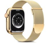 Correa mejorada compatible con Apple Watch de 38 mm, 40 mm y 41 mm, banda magnética ajustable para iWatch Series 9, 8, 7, 6, 5, 4, 3, 2, 1 SE, dorada