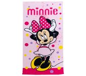 SUN & SURF Toalla de playa Infantil MINNIE Licencia Disney Original, Microfibra Rizo, Suave y Absorbente, Ideal para Piscina, Playa o Campo