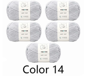 5Pcs X100g Yarn for Hand Knitting Acrylic Crochet Thread Knit Sweaters Lines Crocheting Bag Blanket