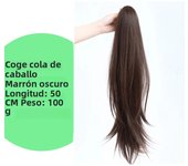 DIFEI Synthetic Grab Clip Ponytail Hair Extension Wig Natural Black 60CM Clip On Woman Horse tail Wig Long Straight Hairpiece
