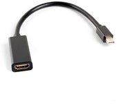 ADATADOR LANBERG MINIDISPLAYPORT MACHO/HDMI HEMBRA 20CM NEGRO