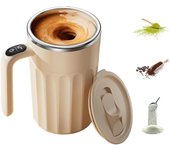 Jarrón de café, Taza de café Eléctrica, Termo de café, Taza de café, ajustado para Café, leche, cacao y otras Bebidas (crema)