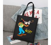 Disney A Goofy Movie Cartoon Large Capacity Canvas Shoulder Bag Women's Casual Tote Kids Student Handbag Shopping