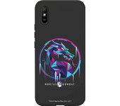 Funda original compatible con Xiaomi Redmi 9A Negro con un diseño de Mortal Kombat Logo Ice