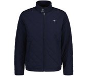 GANT Chaqueta acolchada para hombre - QUILTED WINDCHEATER, cremallera, cuello alto, logotipo QUILTED WINDCHEATER