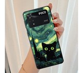 Van Gogh Art Cute Kitty Phone Case for Xiaomi Poco X3 NFC X5 F5 M3 M4 Pro 5G C40 M5 X4 GT C50 C51 F3 F1 F4 C61 Bumper Cover