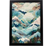 Nacnic Póster Paisaje Dramático - Impreso en Papel de 250 Gr/m² - Marco de Madera MDF - Hecho en España
