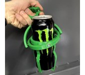 Portavasos giroscópico, ajustable e impreso en 3D, con clip ajustable para colgar en tractores, camiones, barcos, bicicletas y patinetes eléctricos (negro)