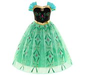 Exquisite Frozen Anna Coronation Gown Toddler Snow Queen Halloween Princess Dress Girl Make up Party Birthday Fancy Elsa Costume