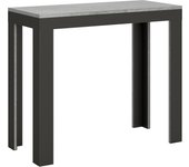 Consola extensible 90x40/196 cm Small Evolution Line Estructura Cemento Antracita