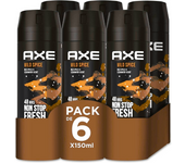 Axe  Wild Spice Desodorante para hombre, 48hrs non stop fresh spray 150ml - pack AHORRO 6x150ml