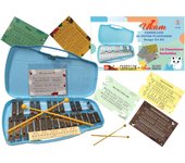 CARRILLON CROMATICO 25 NOTAS PLATEADAS UKAM mod.RA250S, notas grabadas con los nombres de las notas. Incluye 2 baquetas de color y partituras con 12 canciones faciles.…