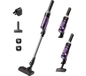 Rowenta XNano RH1128 - Aspiradora escoba sin cable, con 3 funciones en 1, autonomía de 40 minutos, muy ligero, fácil acceso del suelo hasta el techo, lila y gris