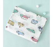Double layer cotton gauze scarf swaddle towel baby bag bath towel printed sun shading trolley cover blanket