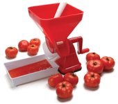 Oryx Maquina Tomatera Filtro Acero Inoxidable - Medidas 18x22x25 Cm - Peso 1 1 Kg - Sujección Mediante Ventosa - Desmontable - Compatible con Lavavajillas - Incluye Recipiente y Mazo Empujador - Trituradora Tomate