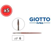 PINCEL GIOTTO PACK DE 5 PINCELES - PINTURA - PALETA - PINCEL