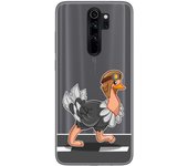 Tumundosmartphone Funda Gel Transparente para Xiaomi Redmi Note 8 Pro diseño Avestruz Dibujos
