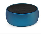 Pequeño altavoz pequeño de metal inalámbrico, Azul Altavoz Bluetooth Mini Subwoofer portátil para Exterior TARJETA DE Cañón de Maple